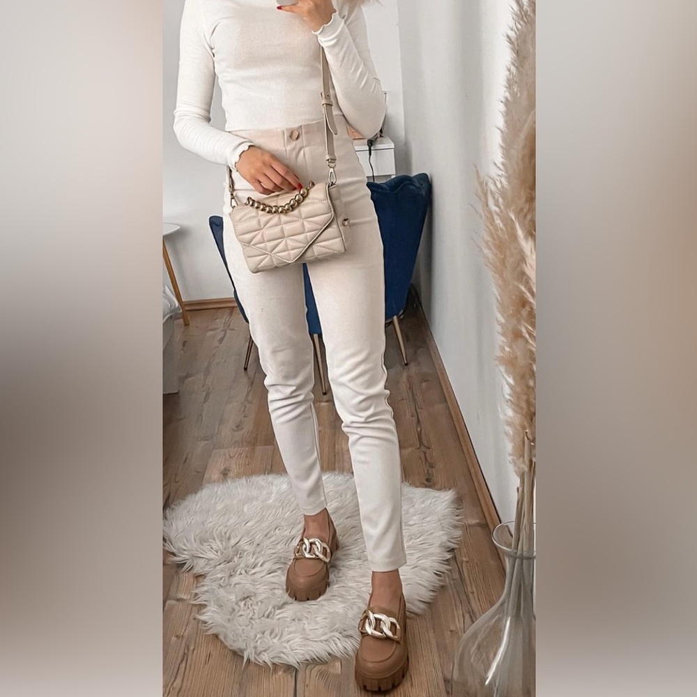 Zara beige quilted crossbody bag - Picture 4 of 16